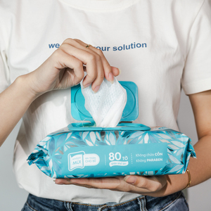 Toallitas Húmedas de Limpieza No Tejidas de Alta Calidad 150x200mm 1 Sobres 20 Sobres por Caja Biodegradables para Bebés Ecowipes Modelo Vietnam - Product Image 1