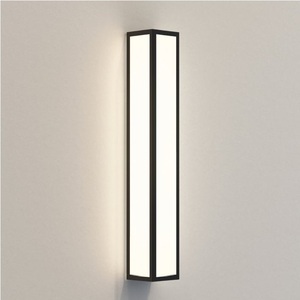 Décoration murale en métal classique moderne, rectangle, décoration extérieure pour la maison, art mural pour le salon, motif géométrique noir, design en acier inoxydable - Product Image 2