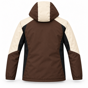 <b>Mens</b> Outdoor Winter Softshell <b>Jacket</b> Hooded High Collar Full Zip Elastic Cuffs Zipped Pockets Custom Company Text Hiking Camping - Product Image 3