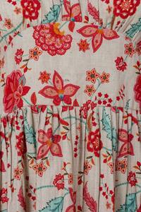 Robe mini en coton tissé à la main de qualité supérieure pour femmes, à motifs floraux, idéale pour les vacances de printemps et les tenues de resort, disponible au meilleur prix - Product Image 4