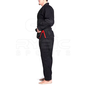 Kimono de Jiu-Jitsu brésilien de haute qualité, tissu en coton tissé perlé, uniforme BJJ avec patchs personnalisés pour adultes. - Product Image 4