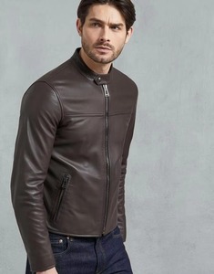 Veste en cuir d'hiver de style italien, nouvelle marque, sur mesure, veste en cuir pour homme - Product Image 6