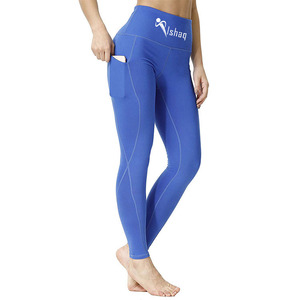 Premium High Waist Sports Yoga Fitness <b>Leggings</b> With <b>Pocket</b> Solid Color Sporty Stretch Yoga Pants - Product Image 3