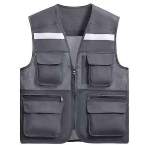 Chaleco de Seguridad Reflectante de Alta Visibilidad con Múltiples Bolsillos y Logotipo Personalizado, Color Personalizado, para Uniformes de Trabajo de Seguridad - Product Image 6
