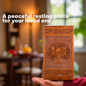 Handcrafted lifetree urn & Natural Wood Cremation Urn Blue Epoxy Ashes <b>Box</b> Artistic Funeral <b>Memorial</b> <b>Keepsake</b> by AYAANS - Product Image 5