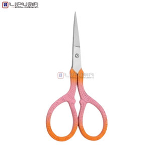 Ciseaux de manucure LIPUMA Precision Elite pour droitiers, manche long rose, acier inoxydable, lames courbées ultra-affûtées, durables - Product Image 2