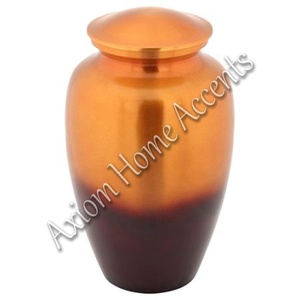 Elegante urna de cremación de aluminio con acabado pulido Hermoso recuerdo conmemorativo de Axiom Home Accents - Product Image 1