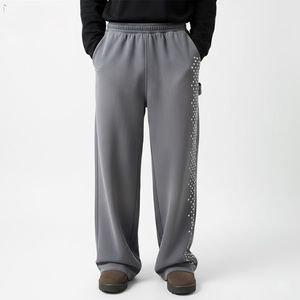 กางเกงวอร์มผู้ชายแบบเรียบสั่งทำขายส่งจำนวนมาก/กางเกงผู้ชายระบายอากาศได้ดีคุณภาพสูงแบบซักแล้ว - Product Image 6