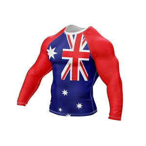 Men Solid Color <b>Long</b> <b>Sleeve</b> Compression Double Layer Slim Fit Casual Shirt Spandex/Polyester Quick Dry 220g Tellus Apparel - Product Image 4