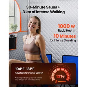 Tenda Sauna a Vapore Portatile per Casa per 2 Persone, con Vaporizzatore, 2 Sedie Pieghevoli e Telecomando, Versione Aggiornata con 2 Coperte Elettriche - Product Image 3