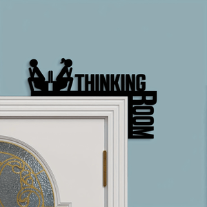 CIFbuy Targa in Metallo Divertente per Porta, Decorazione Creativa per Casa e Ufficio, per Bagno, TikTok, per Servizio Ritiro Temu - Product Image 2