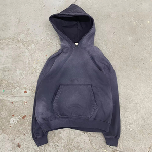 <b>Men's</b> Oversized Hooded Sweatshirt Solid Color Cotton Wear Pocket Design Knitted Regular Fit - Product Image 3