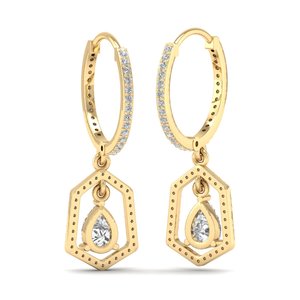 REYES High Quality 925 Sterling <b>Silver</b> Moissanite Hoop Drop <b>Earrings</b> with Luxury <b>Wedding</b> Gifts Fine Jewelry For Bridal - Product Image 4