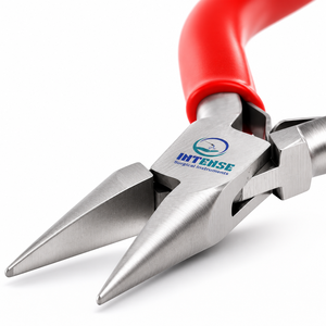 Pince à bec long professionnelle en acier inoxydable pour bijoux, outil de précision pour la mise en place de perles et le torsion de fils, logo personnalisé OEM - Product Image 1