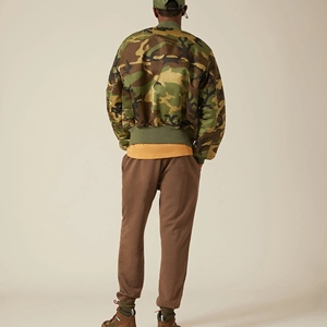 OEM Custom Logo Embroidered Zipper Pull Tab Utility Pockets Reversible Winter Casual Nylon Bomber <b>Jacket</b> for <b>Men</b> - Product Image 2