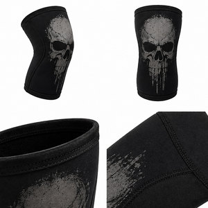 Rodilleras con Estampado de Calavera, Material de Neopreno Transpirable, Protección para Entrenamiento de Gimnasio, Levantamiento de Pesas, Soporte para Rodilla - Product Image 3