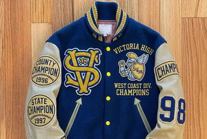 Blouson universitaire personnalisé pour homme en molleton épais avec broderie lettrée, style hip-hop matelassé, long, hiver, 100% coton - Product Image 3