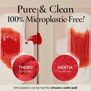 INERTIA 100% Tampons en coton biologique - La perfection - Absorption régulière (12 unités) Sans microplastique Tampon hygiénique biologique - Product Image 4