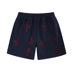 กางเกงขาสั้นผ้าแคนวาสทรงหลวมสำหรับผู้ชาย เอวยางยืด สีพื้น สไตล์ลำลอง ใส่เที่ยวฤดูร้อน สตรีทแวร์ - Product Image 1