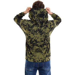 Sudadera con capucha de algodón 100% personalizada, transpirable, de invierno, para hombre, de alta calidad, con estampado tie-dye, a la venta, estilo urbano, con diseño sólido, informal. - Product Image 3