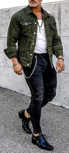 Chaqueta Vaquera de Invierno para Hombre, Estilo Moderno, Ajustada, con Recubrimiento, Hecha a Medida, Ecológica, Transpirable y de Secado Rápido - Product Image 5