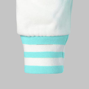 Conjunto de chaquetas universitarias de forro polar de algodón de talla grande unisex, cuello alto de invierno con procesamiento recubierto de bordado con logotipo personalizado - Product Image 6