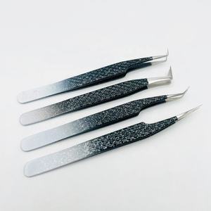 Juego de pinzas con purpurina, venta al por mayor, pinzas para pestañas con agarre de diamante de acero sostenible de alta calidad, logotipo personalizado - Product Image 6