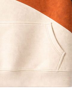 Customized Men Charcoal Rust Color Block <b>Short</b> <b>Sleeve</b> Hoodie Pullover Cotton Fleece Casual Streetwear Kangaroo Pocket <b>Sweatshirt</b> - Product Image 6