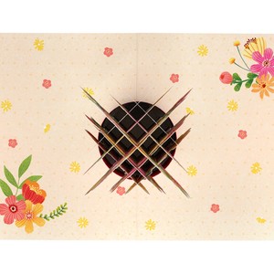 กล่องดอกไม้สีชมพู การ์ดทำมือ ธีมสำหรับการ์ดเชิญวันเกิด การ์ดอวยพรแบบป๊อปอัพ 3 มิติ วัสดุการ์ดอวยพร การ์ดอวยพร 3 มิติ - Product Image 3