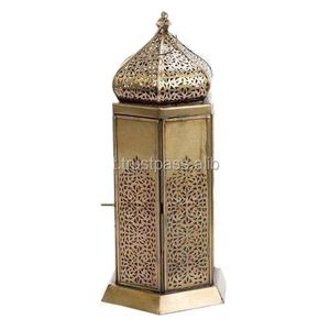 Lujosa Linterna Dorada de Metal con Diseño Antiguo, Decoración Elegante, Diseño Moderno de Última Moda, Accesorios para Ramadán - Product Image 1