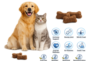 Compléments multivitaminés bio à croquer pour chiens et chats toutes races 10-en-1 – Vitamines pour animaux de compagnie OEM ODM Formule personnalisée pour l'immunité, la peau, le pelage et les articulations - Product Image 6