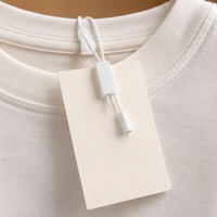 Étiquettes suspendues en plastique personnalisées avec cordon pour vêtements, sacs et chaussures, étiquettes de marque
