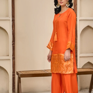 Conjunto de 3 Piezas Personalizado: Pantalón, Camisa y Dupatta Estampada, Ropa Casual Pakistaní, Vestido de Algodón/Poliéster - Product Image 5