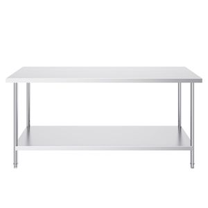 Mesa de Preparación de Acero Inoxidable de Alta Resistencia de 30 x 72 x 34 Pulgadas con Capacidad de Carga de 920 Libras y Fregadero con Altura Ajustable en 3 Niveles - Product Image 6
