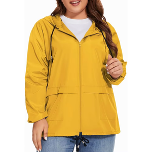 Yellow Hooded Waterproof Reversible <b>Quilted</b> <b>Jacket</b> Casual Loose Fit Zipper Closure Winter Wear Unisex <b>Pattern</b> - Product Image 4