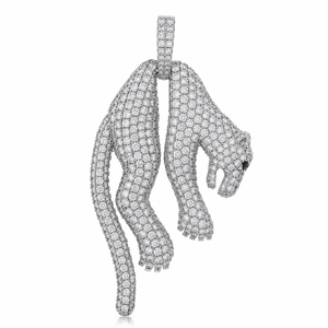 Pendentif Panthère en Diamant CVD 8 carats E-F VVS VS en Argent Sterling 925, Bijoux de Luxe Personnalisés - Product Image 5