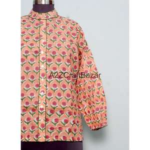 Robe Courte Femme 100% Coton Style Coréen Moderne Ample Décontractée Manches Évasées Col Rond Imprimé Floral Printemps Automne pour Grossistes - Product Image 2