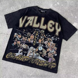 T-shirt personnalisé vintage délavé à l'acide, col rond épais 100 % coton, impression DTG, coupe carrée courte, T-shirt graphique pour homme - Product Image 2