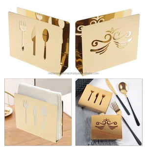 Porte-serviettes en métal à motifs roses élégants, support de stockage de serviettes, support de mouchoirs - Product Image 2