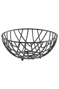Panier à fruits rond en fil de fer métallique noir, prix attractif pour les fournisseurs en gros, fabriqué en métal durable - Product Image 5