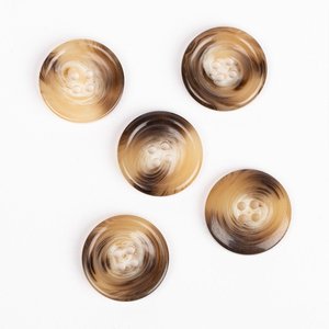 High Quality Custom Round 4-Hole Buffalo Horn Animal Style Durable <b>Handmade</b> Sewing Buttons for <b>Clothes</b> Shirt Suit - Product Image 4