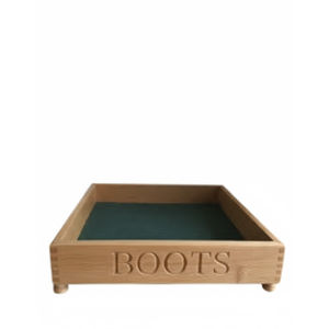 Plateau de rangement en bois de manguier de qualité supérieure avec insert en maille métallique noire, fait main, pour entrée et buanderie - Product Image 6