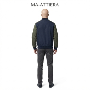 Chaqueta Bomber Verde Marino para Hombre, Chaqueta de Invierno para Hombre, Chaqueta al por Mayor para Hombre, Chaqueta Casual de Moda con Cierre - Product Image 4