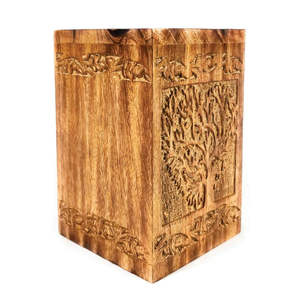 Caja de Almacenamiento de Madera de Cedro Sólido Hecha a Mano, Cofre Decorativo Premium para Recuerdos con Tapa con Bisagras, Caja Organizadora de Joyas de Madera Grande - Product Image 4