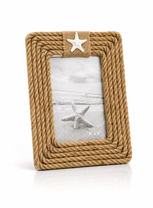 Marco de Fotos Rústico de Cuerda Rectangular de 4x6 Pulgadas, Decoración Vertical de Madera Natural Hecha a Mano con Forma de Estrella de Mar - Product Image 4