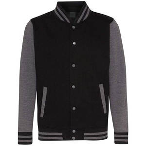 Chaquetas Deportivas Personalizadas al por Mayor para Hombre, Chaqueta Varsity de Satén con Cuello Alto Delgado en Blanco y Azul para el Equipo Warriors Starter - Product Image 2