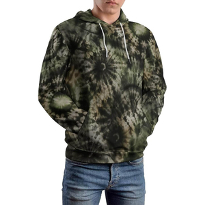 Sweat à capuche tie-dye pour homme en coton épais, style streetwear moderne, pour la vente en gros de vêtements - Product Image 4