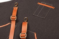 Étui de protection professionnel en cuir et toile, de luxe, avec fermeture éclair, étanche, antichoc, réglable à bandoulière croisée, pour chef, barista, barbier