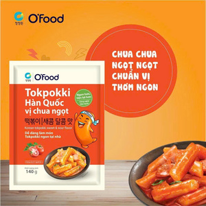 O'Food Tteokbokki Coreano Agridulce 140g, Sabor Suave, Pastel de Arroz Instantáneo, Apto para Todas las Edades, Venta al por Mayor, Exportación - Product Image 1