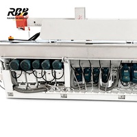 Polisseuse automatique PLC RBB pour bords de dalles de granit, marbre et quartz, avec profilage à 45 degrés, biseau, arrondi et profil en ogive, moteur de meulage de bords de pierre CE